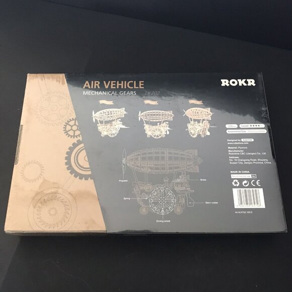 Robotime ROKR 3D Puzzle Wooden Air Vehicle Mechanical Gears LK702 Steam Punk - Picture 5 of 8